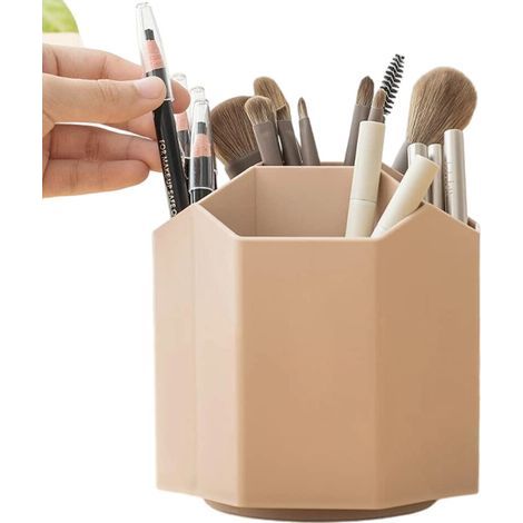Ce porte-stylo efficace et organisé est fabriqué en plastique robuste et durable, arbore une apparence élégante et dispose de plusieurs compartiments pour le rangement sur bureau avec une conception r (1/5)