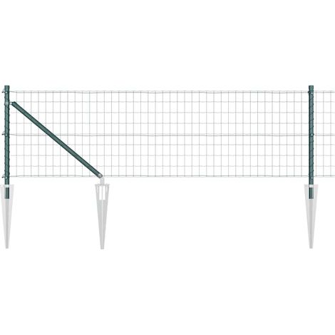 Maison Exclusive - Schweißdrahtzaun mit Spikes 50 x 0,4 m (B x H)