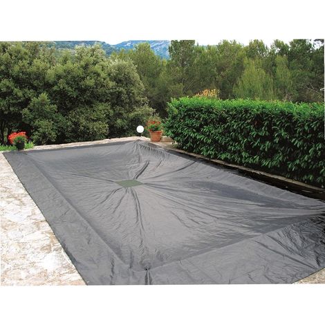 Bâche de Piscine Rectangulaire 140 g/m² Anti-UV Œillets 8 x 14 m (1/3)