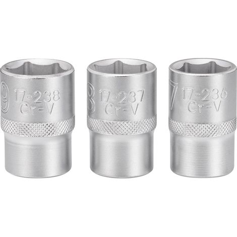 Stanley Conjunto de Adaptadores 1/2 FatMax, set de 3 adaptadores (17 mm, 18 mm, 19 mm), duradero y preciso, ideal para reparación y mantenimiento general (1/3)