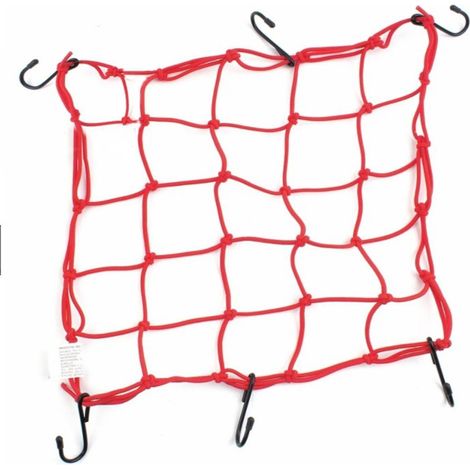 Filet de maintien élastique pour sac de moto, sac à bagages avec 6 crochets, pour vélo (1/4)
