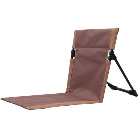 Coussin rembourré pour chaise de camping pliante d'extérieur léger (marron)