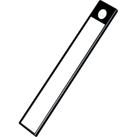 Capteur d'armoire longue bande de charge interrupteur d'éclairage d'armoire porte sans fil ouverte maison LED éclairage inférieur d'armoire avec piano mince gratuit noir 23CM lumière blanche (1/4)