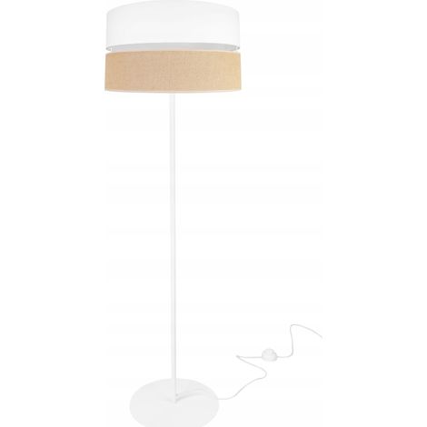 LAMPADA DA TERRA, PARALUME IN METALLO, 40 CM, BIANCO (1/5)