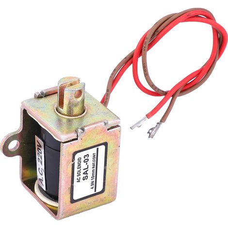 Schub-Zug-Stellglied mit Ganzkupferspule und Elektromagnet für die industrielle Automatisierung, 4,9 N, 10 mm Hub, 220 V AC (1/5)