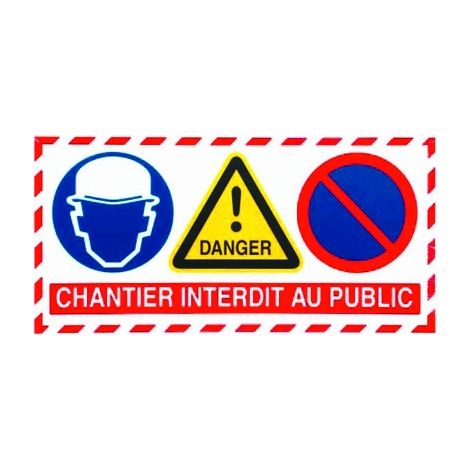 Panneau de chantier 5 en 1 - 800 x 400 mm - VINMER