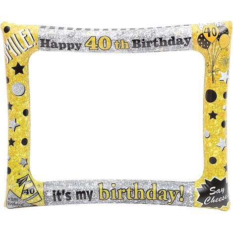 Cadre photo gonflable en PVC avec motif de ballons créatifs - Accessoire photo pour cabine photo-71X58CM