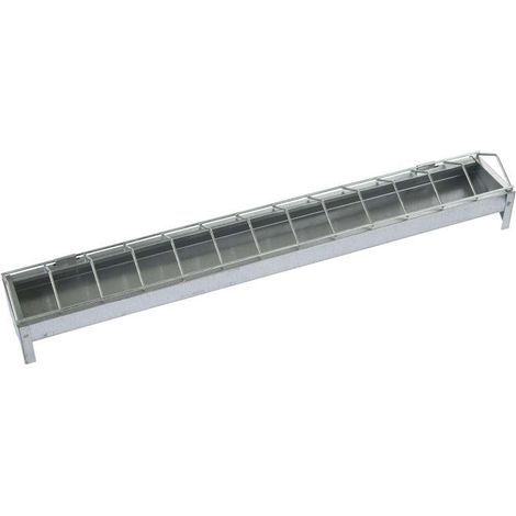 Cyclingcolors – Mangeoire oiseaux poule en acier galvanisé – 13 casiers – Grille basculante – Dimensions 500mm x 70mm – Pour volaille et basse-cour