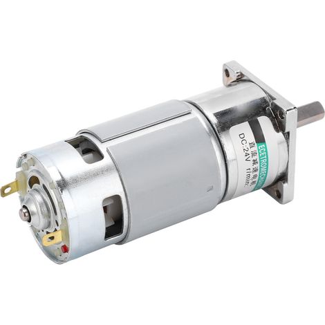 Moteur à engrenages CC 24V, faible vitesse 100 tr/min, aimant permanent, sens horaire/antihoraire, avec support, contrôle sport, XD42GA755, pour bricolage et automatisation. (1/5)