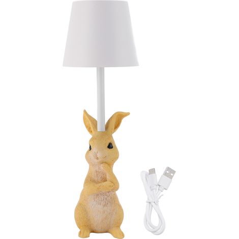 lampe de bureau-Lampe de Table Rabbit LED Rechargeable Sans Fil avec Controle Tactile et Variation d'intensité——Pour Bureau, Chambre ou comme Cadeau Décoratif (1/4)