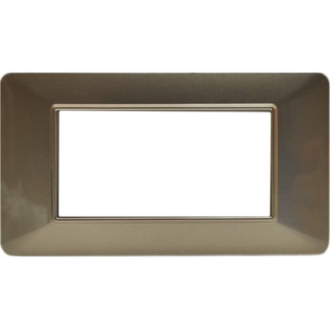 Placca Basic 3M 4M 7M Bronzo Compatibile Vimar Plana 4 POSTI (1/2)