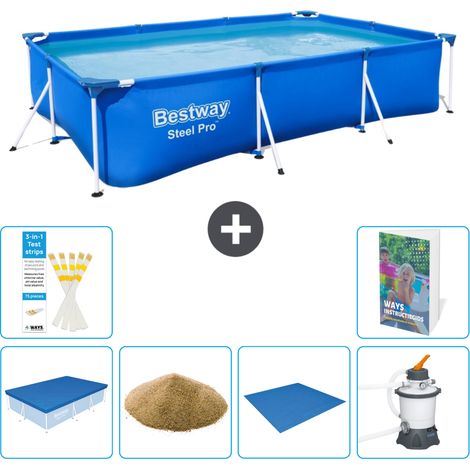 Bestway Bestway Steel Pro Rectangulaire - 300x201x66 cm - 7-pièces S158 (1/5)