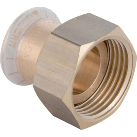 Geberit Mapress Cobre Transición con tuerca de unión, DN 15, dø 18 mm, 65083