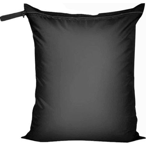 Wasserdichter Wäschesack für nasse und trockene Wäsche – 2XL, mit Reißverschluss, ideal für Reisen mit Badebekleidung und Stoffwindeln (70 x 115 cm) – Schwarz (1/5)