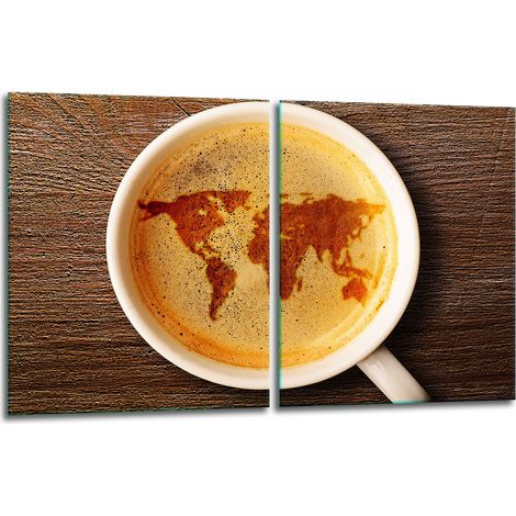 2 plaques de protection en verre pour cuisinière 40x52 à café (1/5)