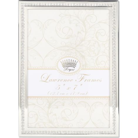 5 x 7 Paillettes Cadre Photo, Argent (1/3)