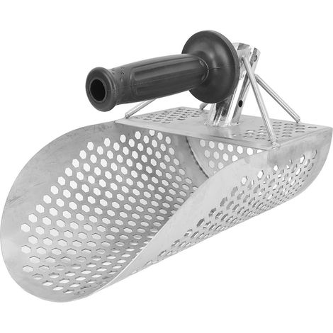 Pelle à sable de plage en acier inoxydable, tamiseuse efficace, pliable avec poignée, outil de fouille pour détecteur de métaux, pelle de camping et voyage en plein air (1/5)