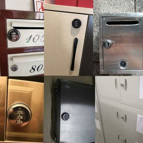 Serrure de combinaison à 3 chiffres, verrouillage sans clé, alliage de zinc chromé, sécurité pour tiroir et placard (1/5)