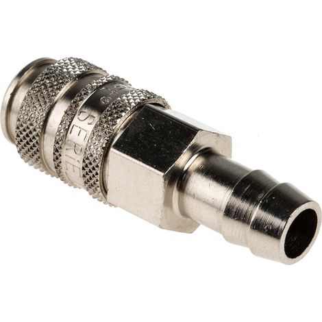 Raccord rapide pneumatique RS PRO, Tuyau cannelé vers Mâle 9mm en Laiton ( Prix pour 1 ) (1/3)