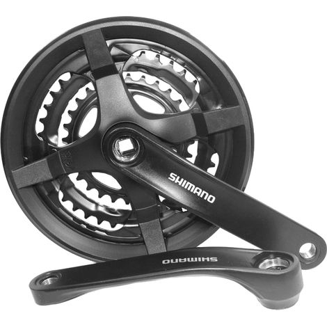 Trekking City MTB Kurbelgarnitur schwarz Shimano FC-TY301 48/38/28 170 mm (1/3)
