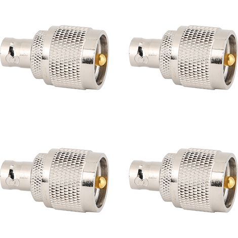 Packung mit 4 BNC-Buchse auf SO239-Stecker-Adapter für HF-Koaxialanschlüsse (1/5)