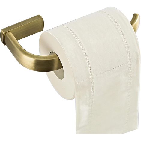 Porte Papier Toilette Laiton Brossé Antique Mural Salle De Bains Antirouille, Robuste, Facile à Installer, Support Papier Toilette Doré Vintage, Dérouleur Porte Rouleau WC Retro Bronze (1/5)
