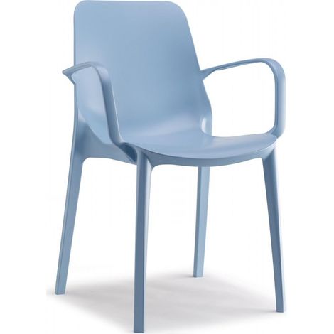 SET 4 POLTRONE GINEVRA GO GREEN - SCAB Colore: Blu avio (1/3)