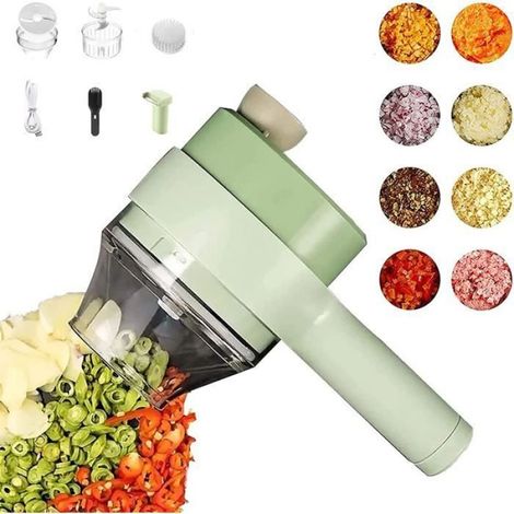 Ensemble De Coupe-légumes électrique Portable 4 en 1 - Vert - Sans Fil (1/3)