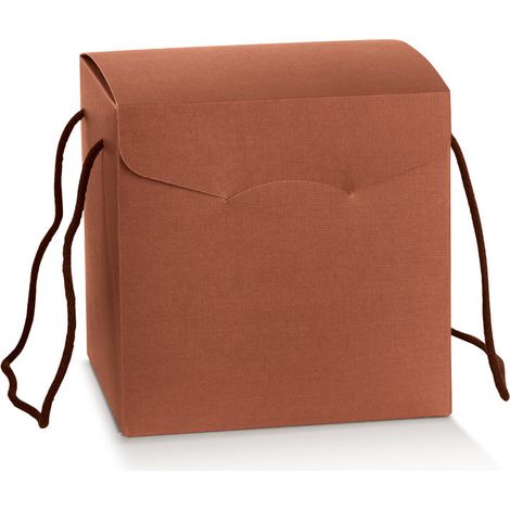 Scotton Scatola Segreto con Cordini 280 x 200 x 350 Mm Seta Corten
