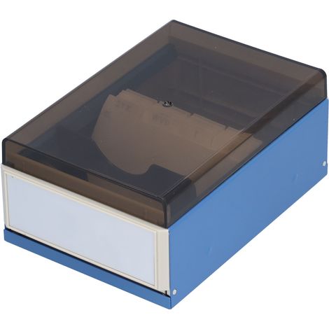 Porte-fiches KW-trio bleu, grande capacité, boîte de rangement pratique pour le bureau (1/5)