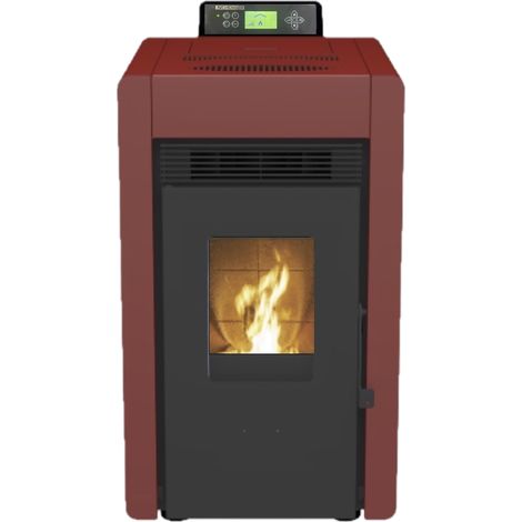 SCHENGER Pelletofen HLP3402 Rot 5,5kW A++ Vollautomatisch (1/5)