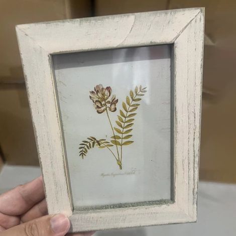 Semplice cornice rettangolare da scrivania per foto di famiglia, adatta a foto da 5 pollici a 9 cm x 13 cm (bianca).