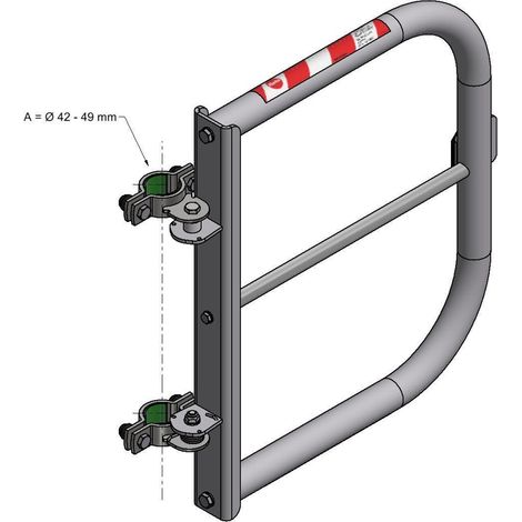 Hailo Universalschranke mit Knieleiste in Aluminium