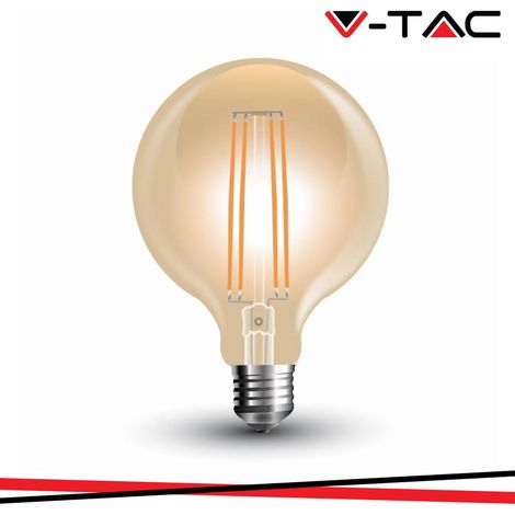 LED LAMPADINA 7W FILAMENTO E27 G95 AMBER COVER 2200K - Luce CALDA (1/6)