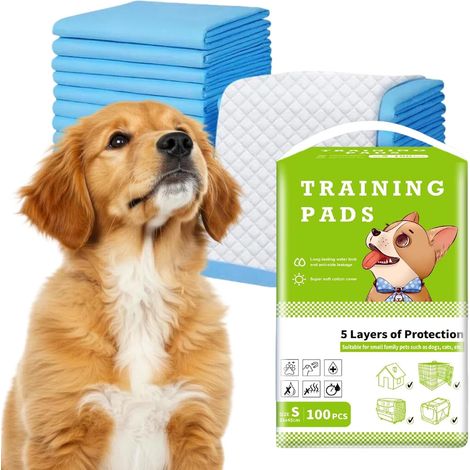 Apprentissage de la Propreté pour Chien et Chat,Tapis éducateurs pour Chiot,Tapis de Propreté Chien,Capable D'absorber Rapidement L'humidité pour Prévenir Les Fuites,100 pièces (1/5)