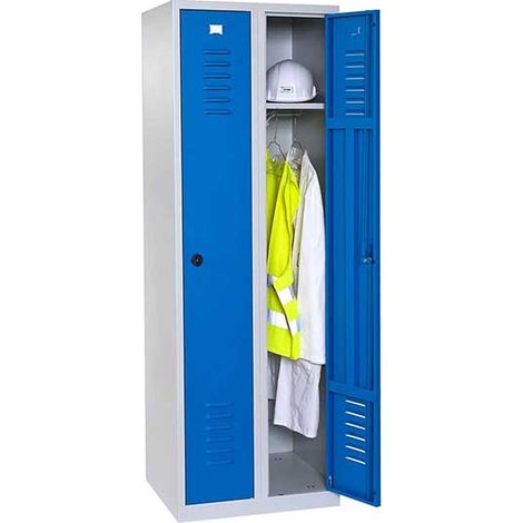 Industrieller Garderobenschränke - 2 Türen - Abmessungen 600x500x1800mm - W030130002