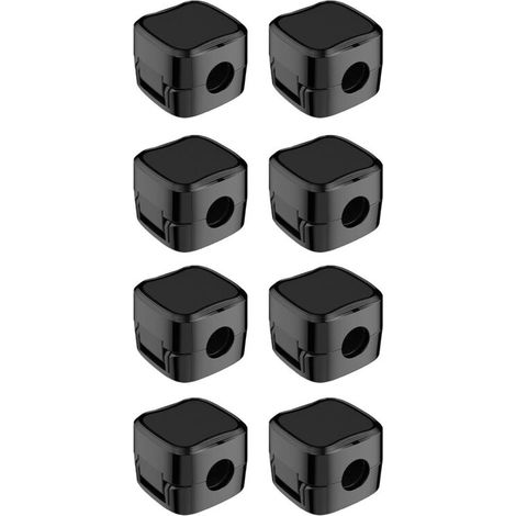 8-teiliger magnetischer Kabelorganizer – Selbstklebende Clips für USB- und Stromkabel – Für glatte Oberflächen – Schwarz-Crezuo