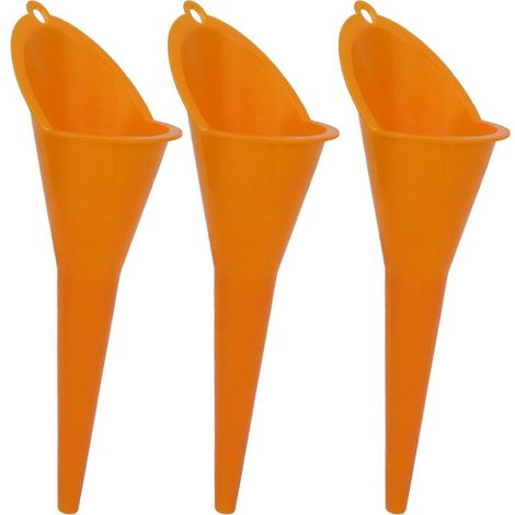 Entonnoir à col Long de 3 pièces/ensemble 28cm, polyvalent pour essence, huile, eau, lubrifiants, fluides, voitures, camions, motos (1/5)
