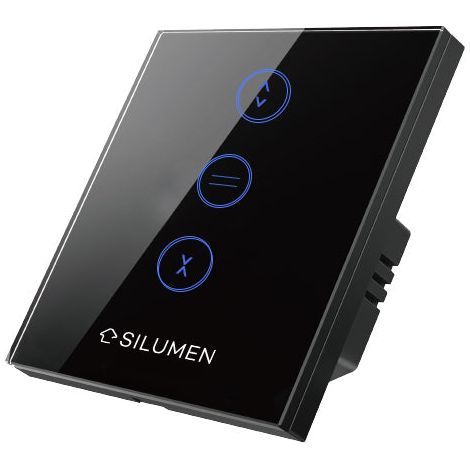 Interrupteur pour Volet Roulant Connecté Wifi Tactile - Noir - SILUMEN (1/5)