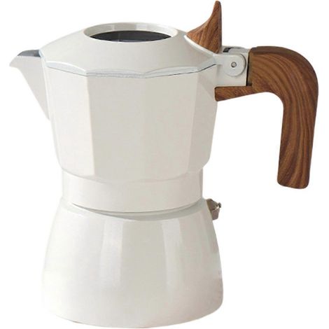 Espresso Maker, 2 Cups Moka Coffee Pot for Gas or Electric Ceramic Stovetop,Italian Coffee maker (1/5)