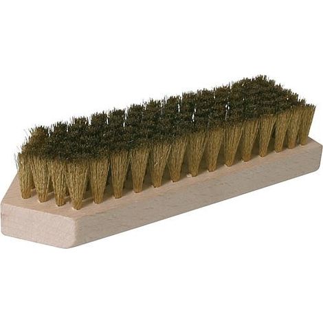Brosse decapante 7 rangs longueur de fil laiton 20 mm pour traitement de bois (1/2)