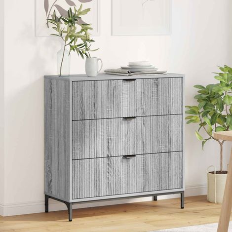 Aparador Gris Sonoma 79,5 x 33 x 82 cm Madera de ingeniería (1/4)