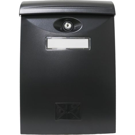 AMIG Boîte aux lettres 7 345 x 240 x 105 mm Plastique Noir (1/5)