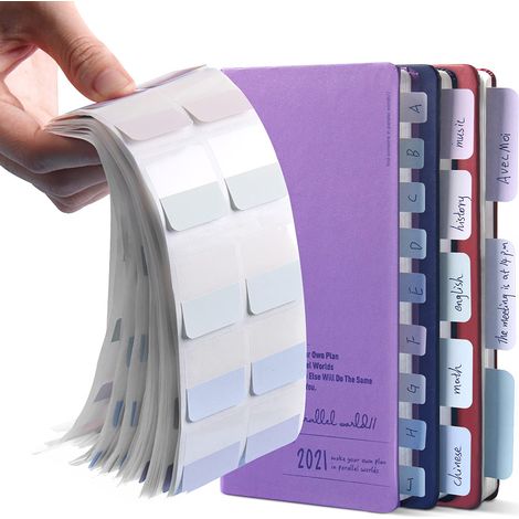 Lot de 420 onglets autocollants, repositionnables, imperméables, polypropylène, 3 tailles, pour dossiers, livres, notes (1/5)