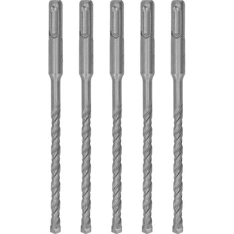 5 Stück Bohrhammerbohrer, 160 mm Länge, 2 Schneiden, selbstzentrierend, Hartmetallspitze, Schlagbohrer für