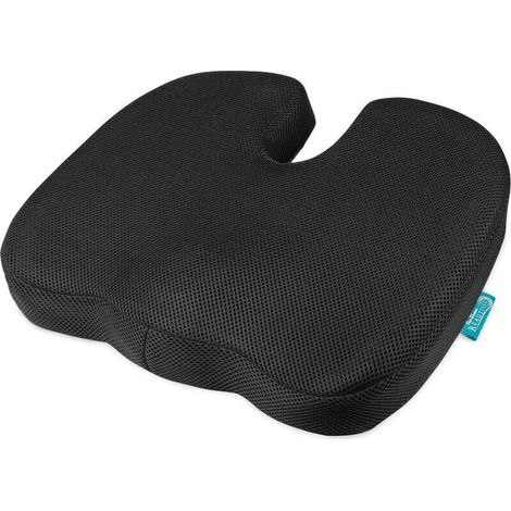 Beautissu Coussin orthopédique Mousse à mémoire de forme BeauErgo FS Coussin assise ergonomique bureau voiture 45x35x7cm - Coussin coccyx orthopédique (1/4)