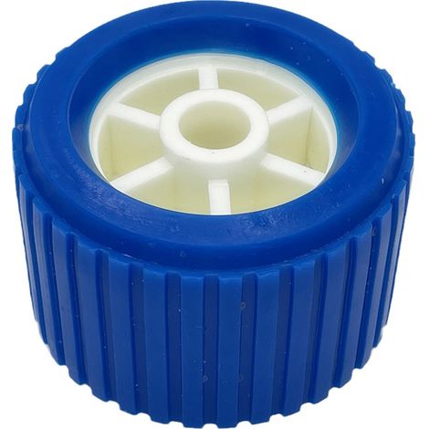 2pcs Blue Yacht remorque Roller quille yacht, remorque accessoires caoutchouc plastique accessoires poulie polyuréthane (1/5)