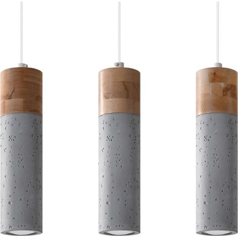 Lámpara colgante Nato gris, 3 luces (1/5)