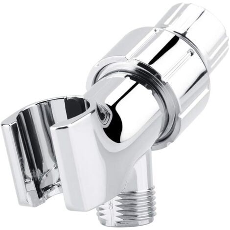 Pommeau de douche, support de pommeau de douche universel, adaptateur de support de douche à main réglable, inverseur de douche, accessoires de salle de bain, blanc (1/5)