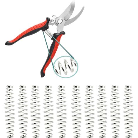 10pcs ressort de remplacement, ressort de remplacement pour ciseaux de jardin, pour accessoires de ciseaux à fleurs, pièces de rechange pour outils de jardin, ciseaux de rechange (4cm) (1/5)